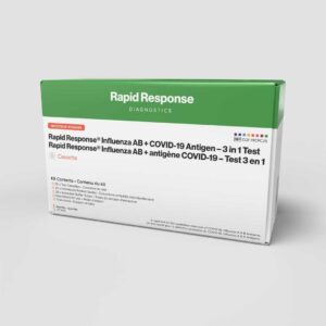 Rapid Response Flu A & B + Covid 19 Combo Rapid Antigen Test (5 Pack)